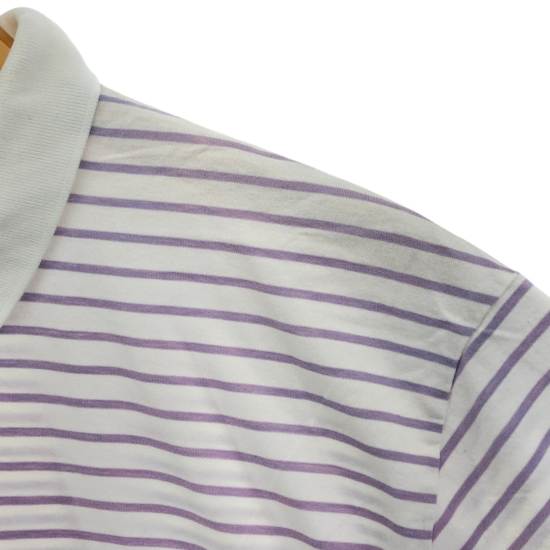 Ralph Lauren POLO by Ralph Lauren short sleeve striped polo shirt, men's size M Pima Cotton purple type Vintage Second Hand