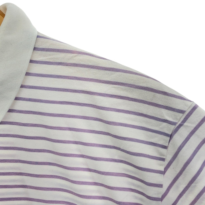 Ralph Lauren POLO by Ralph Lauren short sleeve striped polo shirt, men's size M Pima Cotton purple type Vintage Second Hand