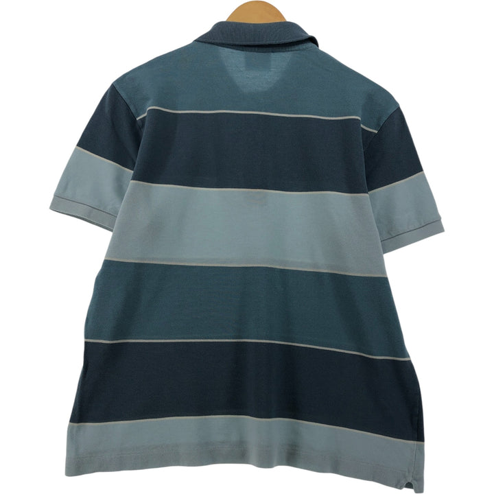 Lacoste LACOSTE Short Sleeve Striped Polo Shirt Size 5 Men's S cotton Blue type light blue Vintage Second Hand