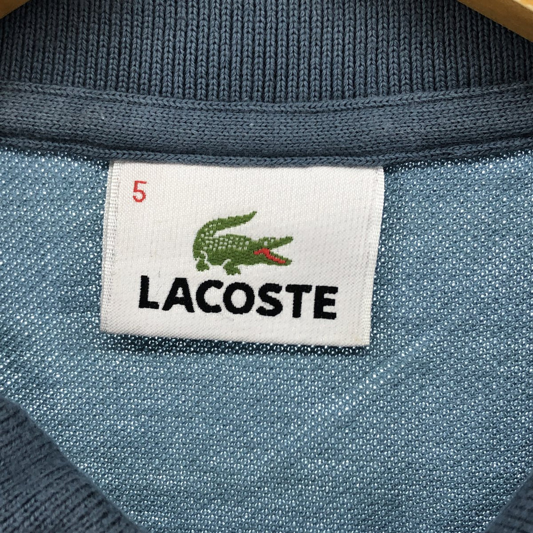 Lacoste LACOSTE Short Sleeve Striped Polo Shirt Size 5 Men's S cotton Blue type light blue Vintage Second Hand