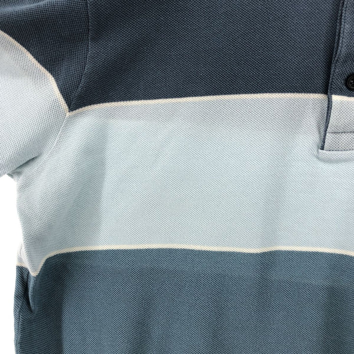 Lacoste LACOSTE Short Sleeve Striped Polo Shirt Size 5 Men's S cotton Blue type light blue Vintage Second Hand