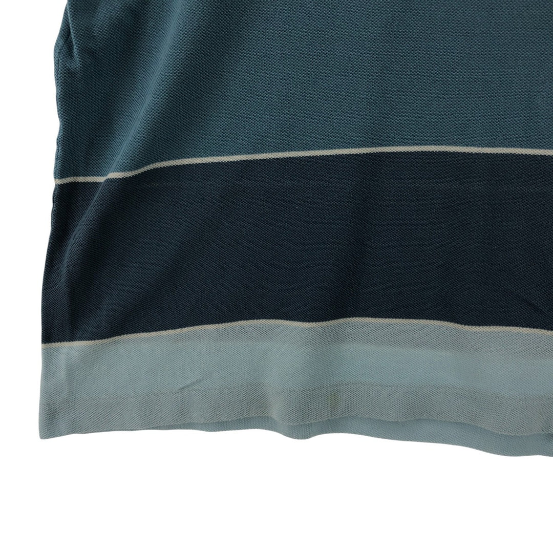 Lacoste LACOSTE Short Sleeve Striped Polo Shirt Size 5 Men's S cotton Blue type light blue Vintage Second Hand