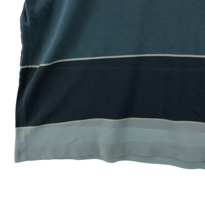 Lacoste LACOSTE Short Sleeve Striped Polo Shirt Size 5 Men's S cotton Blue type light blue Vintage Second Hand