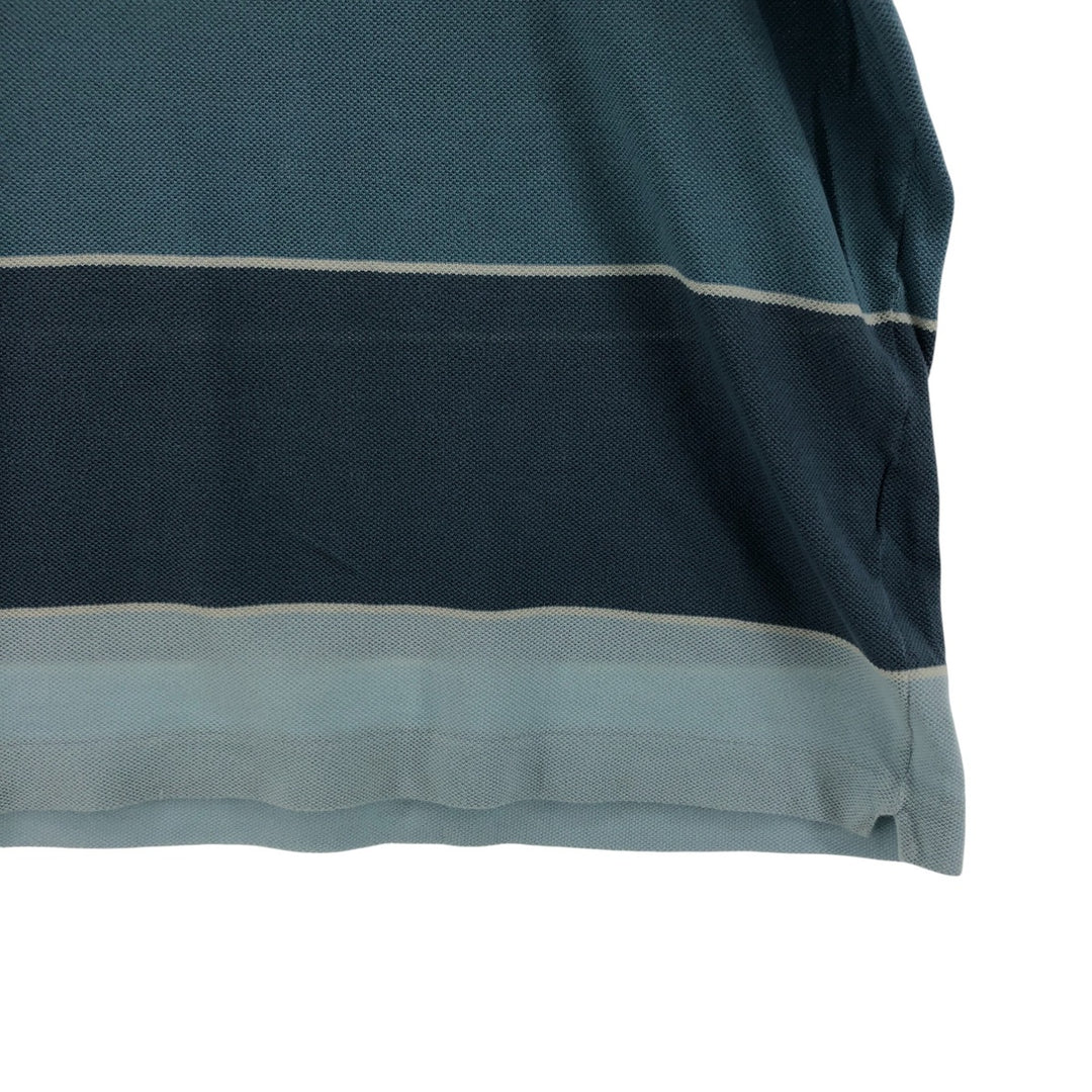 Lacoste LACOSTE Short Sleeve Striped Polo Shirt Size 5 Men's S cotton Blue type light blue Vintage Second Hand