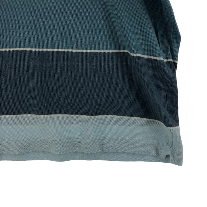 Lacoste LACOSTE Short Sleeve Striped Polo Shirt Size 5 Men's S cotton Blue type light blue Vintage Second Hand