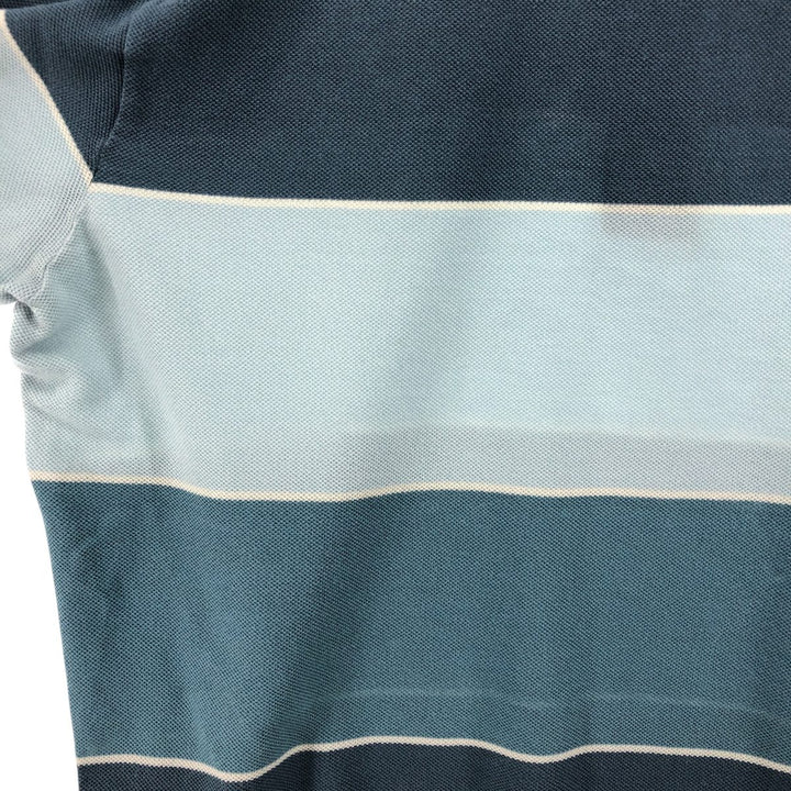Lacoste LACOSTE Short Sleeve Striped Polo Shirt Size 5 Men's S cotton Blue type light blue Vintage Second Hand