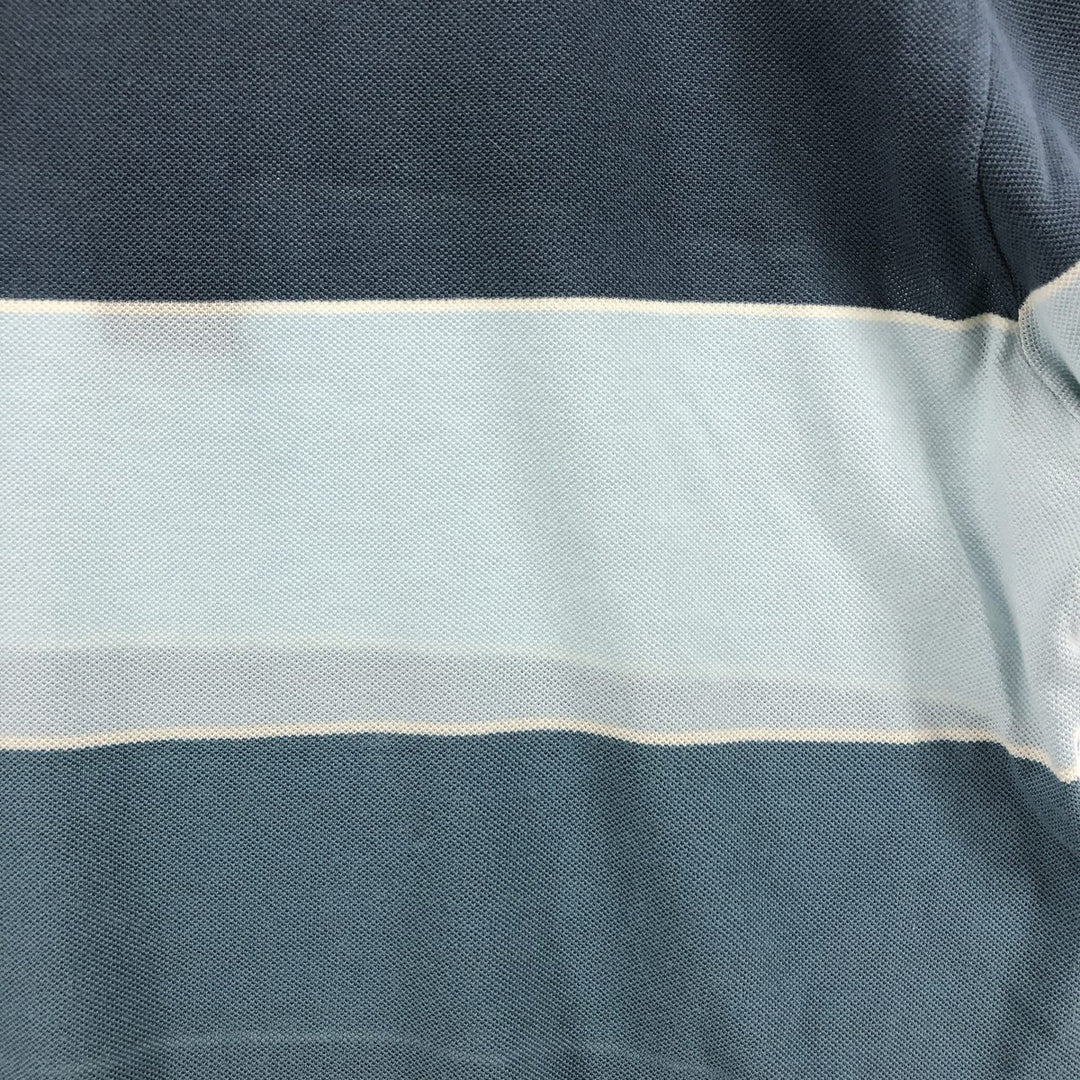 Lacoste LACOSTE Short Sleeve Striped Polo Shirt Size 5 Men's S cotton Blue type light blue Vintage Second Hand