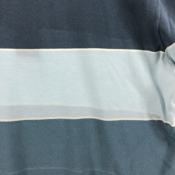 Lacoste LACOSTE Short Sleeve Striped Polo Shirt Size 5 Men's S cotton Blue type light blue Vintage Second Hand