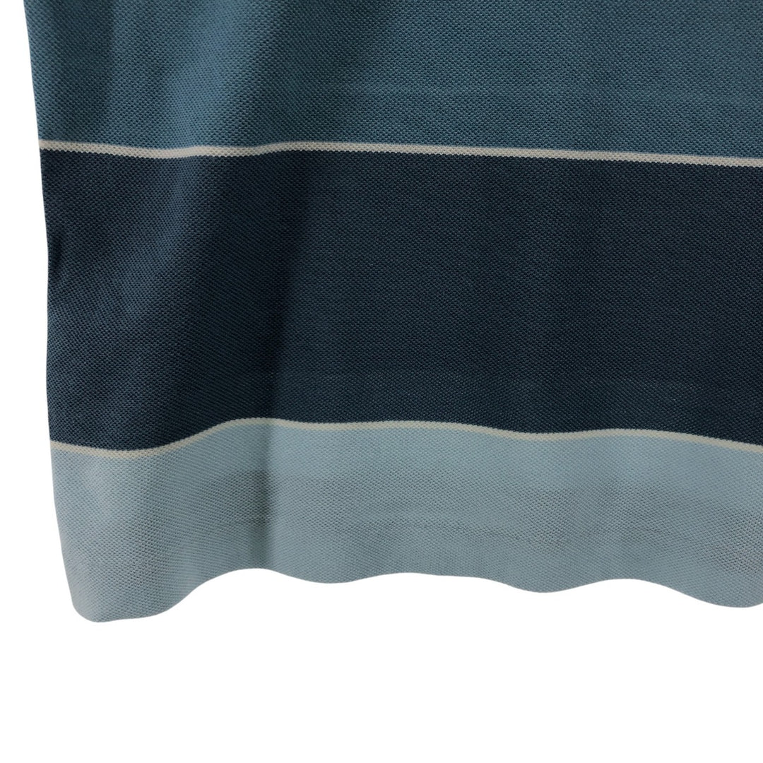 Lacoste LACOSTE Short Sleeve Striped Polo Shirt Size 5 Men's S cotton Blue type light blue Vintage Second Hand