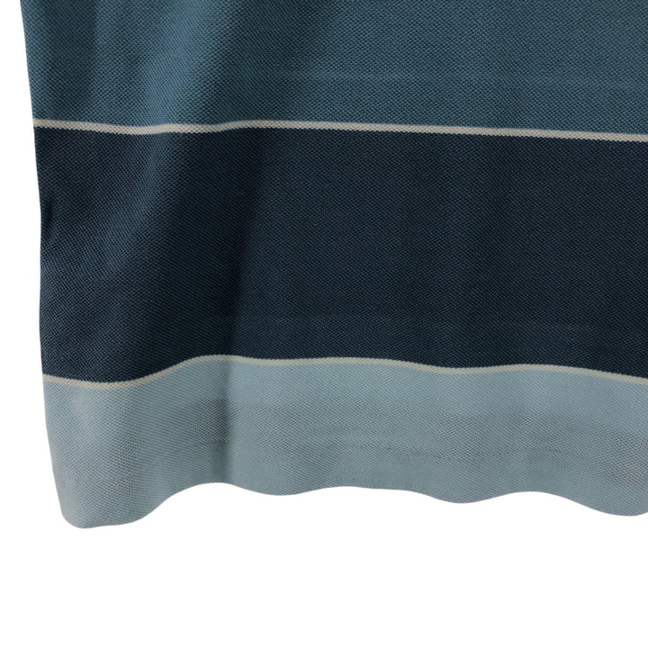Lacoste LACOSTE Short Sleeve Striped Polo Shirt Size 5 Men's S cotton Blue type light blue Vintage Second Hand