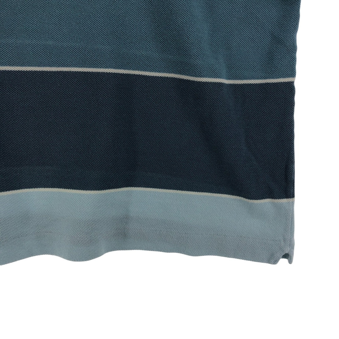 Lacoste LACOSTE Short Sleeve Striped Polo Shirt Size 5 Men's S cotton Blue type light blue Vintage Second Hand