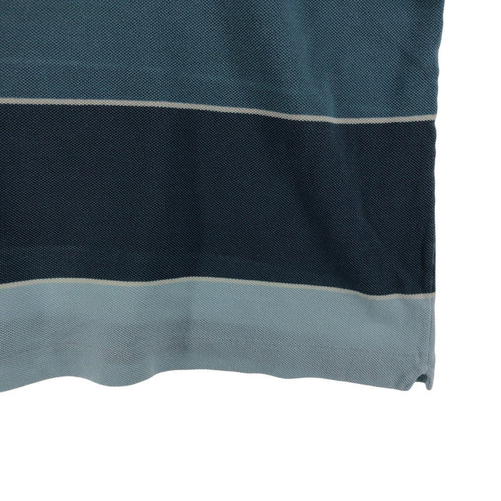 Lacoste LACOSTE Short Sleeve Striped Polo Shirt Size 5 Men's S cotton Blue type light blue Vintage Second Hand