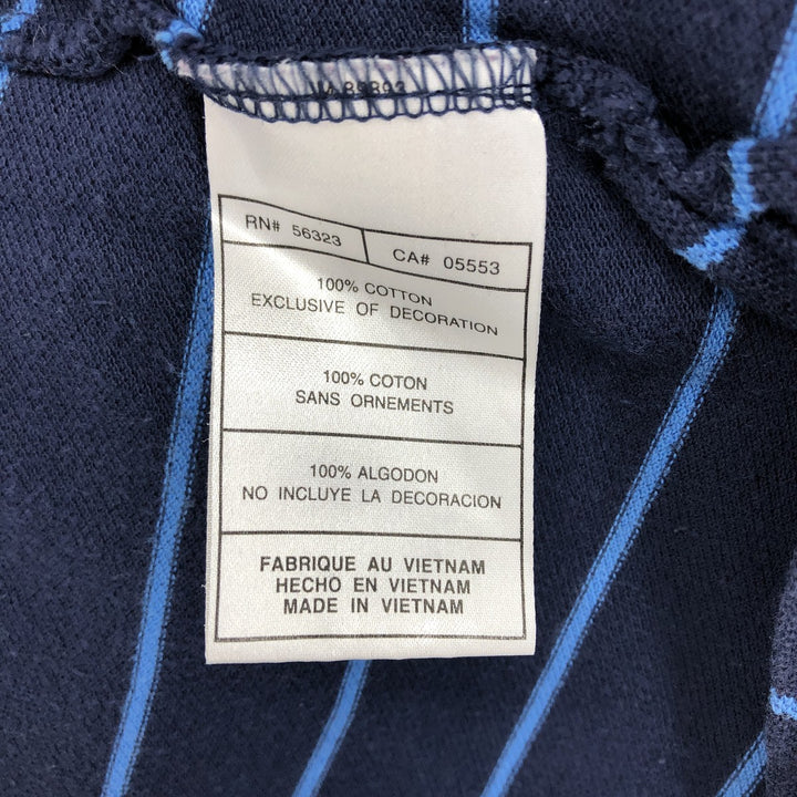 Nike Short Sleeve Striped Polo Shirt Women's Size M cotton navy blue type Vintage Second Hand