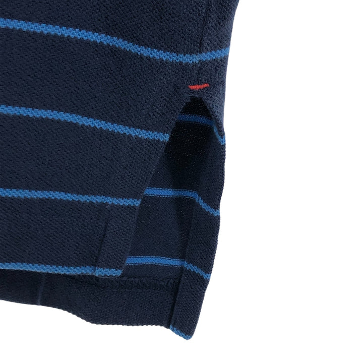 Nike Short Sleeve Striped Polo Shirt Women's Size M cotton navy blue type Vintage Second Hand