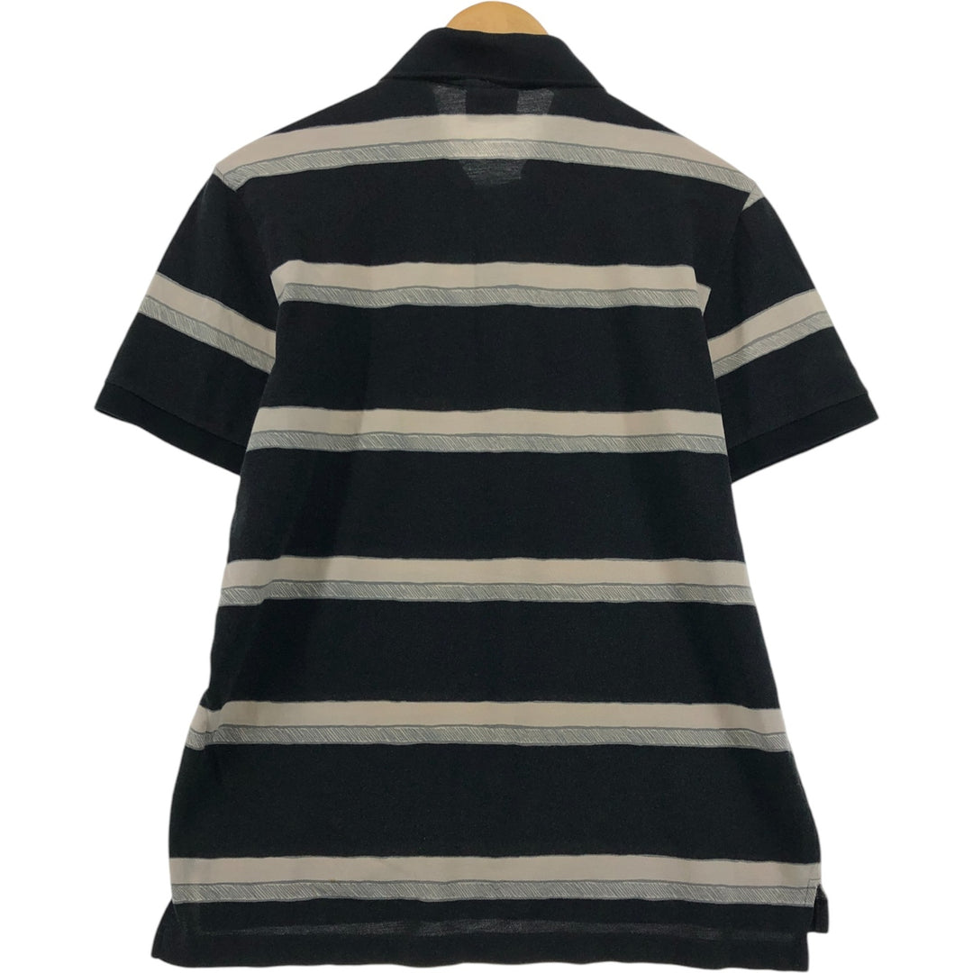 Lacoste LACOSTE Short Sleeve Striped Polo Shirt Size 6 Women's S cotton black type Vintage Second Hand