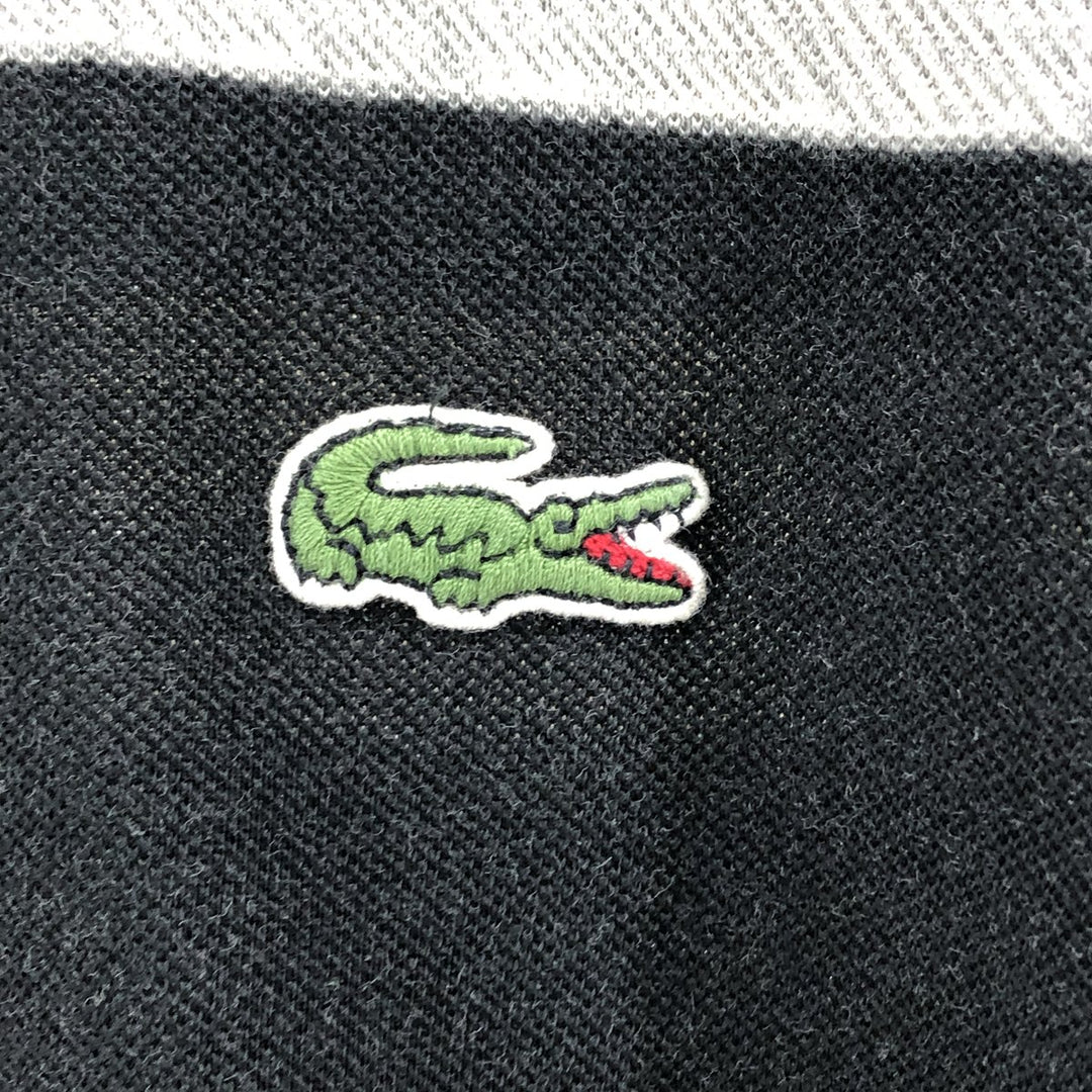 Lacoste LACOSTE Short Sleeve Striped Polo Shirt Size 6 Women's S cotton black type Vintage Second Hand
