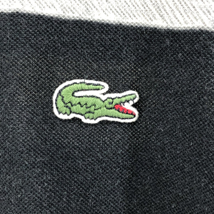 Lacoste LACOSTE Short Sleeve Striped Polo Shirt Size 6 Women's S cotton black type Vintage Second Hand