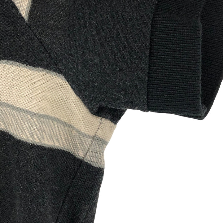 Lacoste LACOSTE Short Sleeve Striped Polo Shirt Size 6 Women's S cotton black type Vintage Second Hand