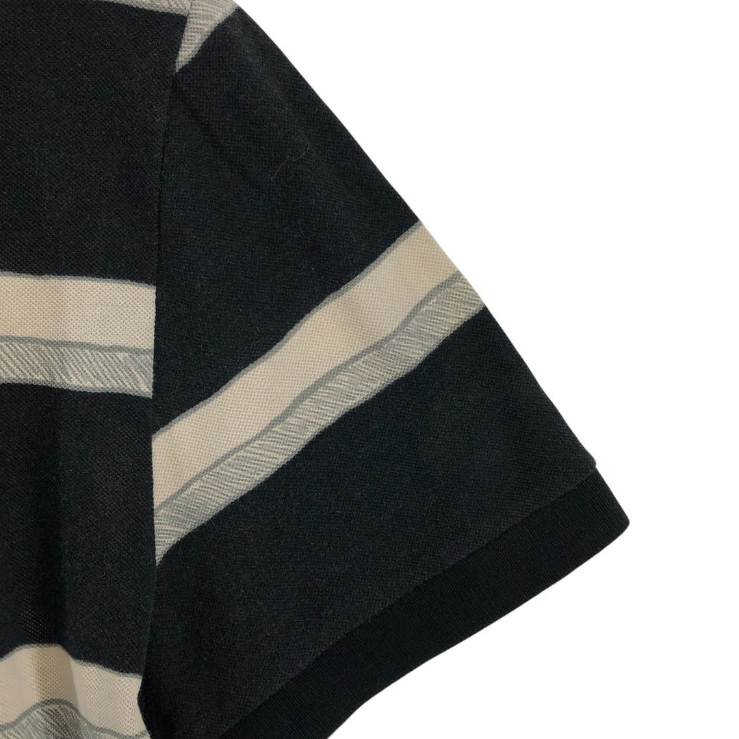 Lacoste LACOSTE Short Sleeve Striped Polo Shirt Size 6 Women's S cotton black type Vintage Second Hand