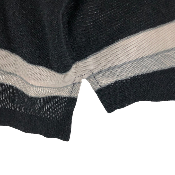 Lacoste LACOSTE Short Sleeve Striped Polo Shirt Size 6 Women's S cotton black type Vintage Second Hand