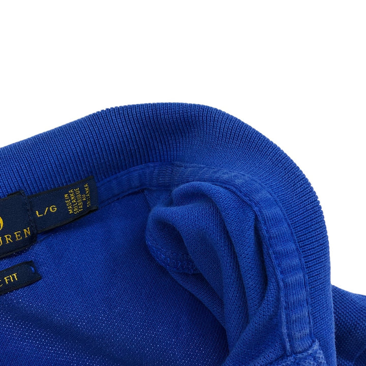 Ralph Lauren POLO RALPH LAUREN CLASSIC FIT short sleeve polo shirt for women, size L cotton blue type Vintage Second Hand