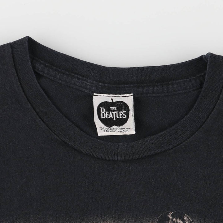 THE BEATLES Band T-shirt, Men's M size cotton black type Vintage Second Hand
