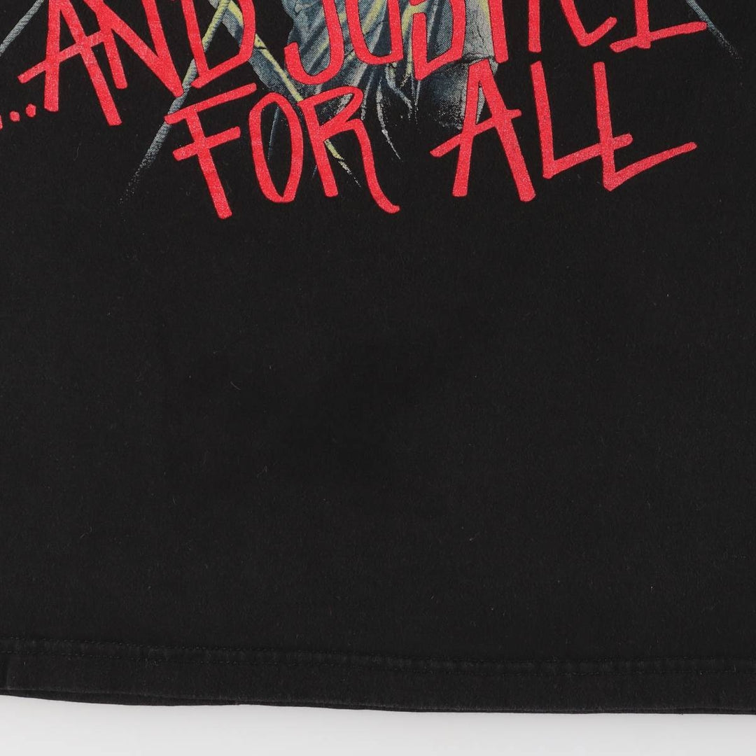 METALLICA Metallica Band T-shirt Band T Men's L size unclear black type Vintage Second Hand