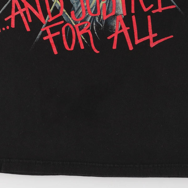 METALLICA Metallica Band T-shirt Band T Men's L size unclear black type Vintage Second Hand