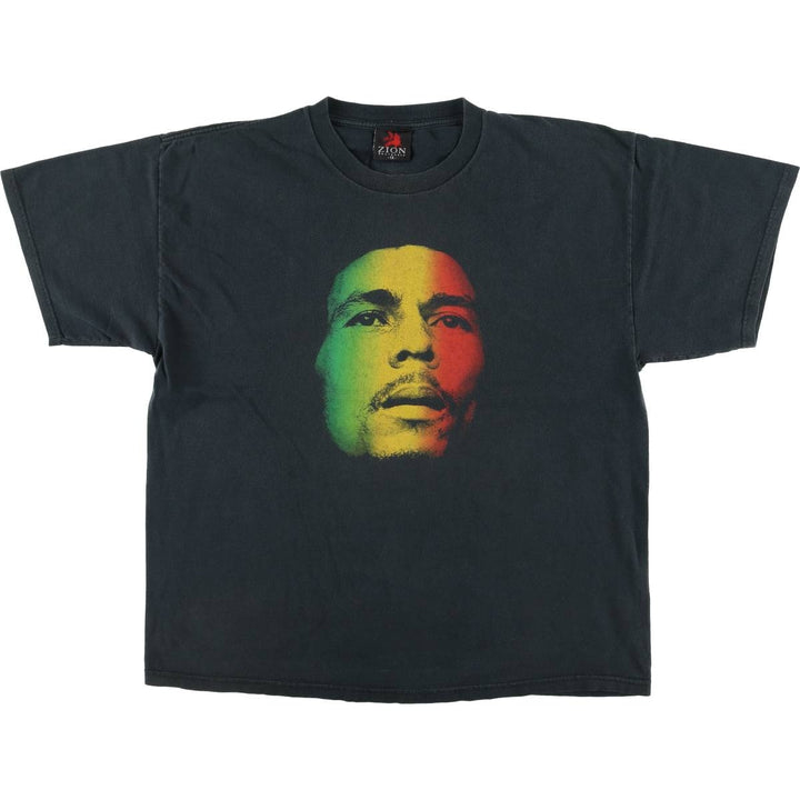ZION BOB MARLEY Bob Marley Band T-shirt Band T Made in USA Men's XL cotton black type Vintage Second Hand