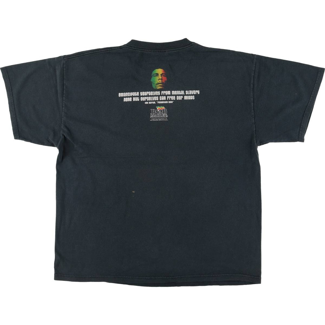 ZION BOB MARLEY Bob Marley Band T-shirt Band T Made in USA Men's XL cotton black type Vintage Second Hand