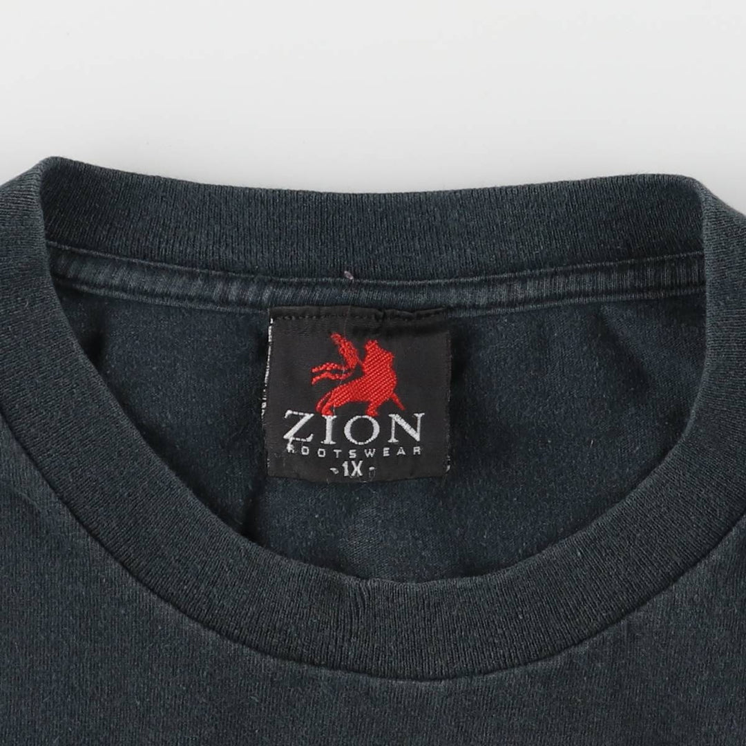 ZION BOB MARLEY Bob Marley Band T-shirt Band T Made in USA Men's XL cotton black type Vintage Second Hand