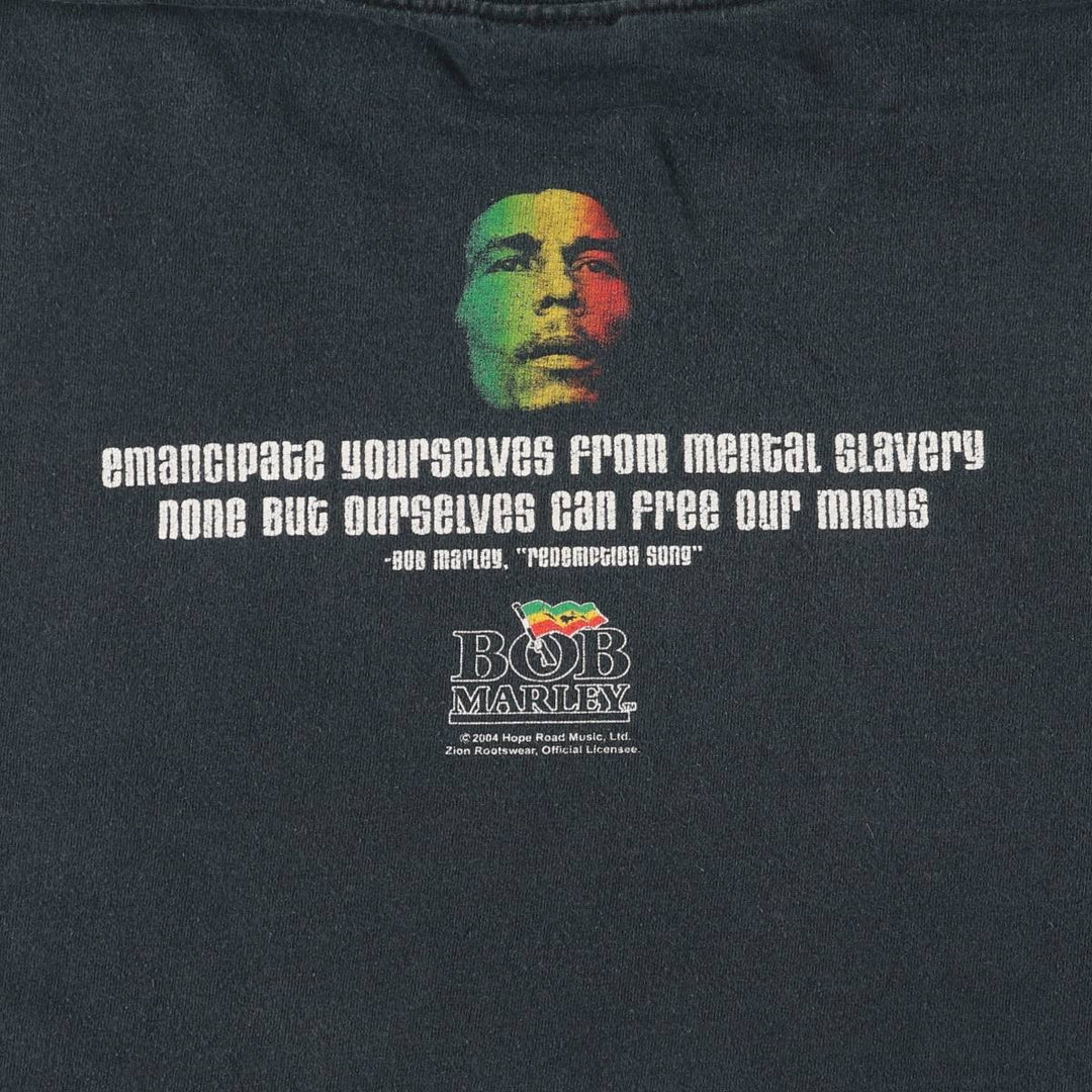 ZION BOB MARLEY Bob Marley Band T-shirt Band T Made in USA Men's XL cotton black type Vintage Second Hand