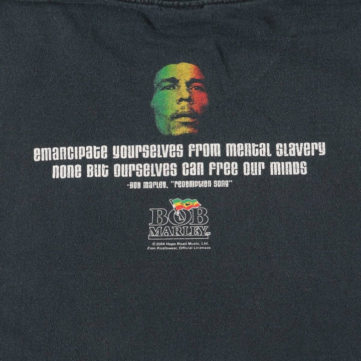 ZION BOB MARLEY Bob Marley Band T-shirt Band T Made in USA Men's XL cotton black type Vintage Second Hand