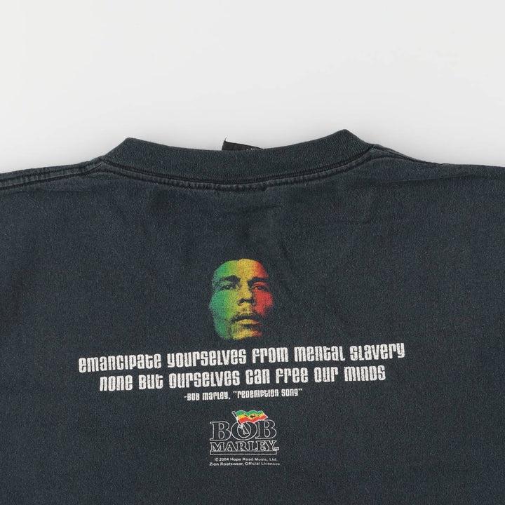 ZION BOB MARLEY Bob Marley Band T-shirt Band T Made in USA Men's XL cotton black type Vintage Second Hand