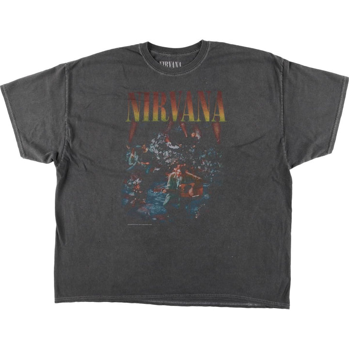 NIRVANA Nirvana Band T-shirt Band T Men's S size cotton gray type Vintage Second Hand