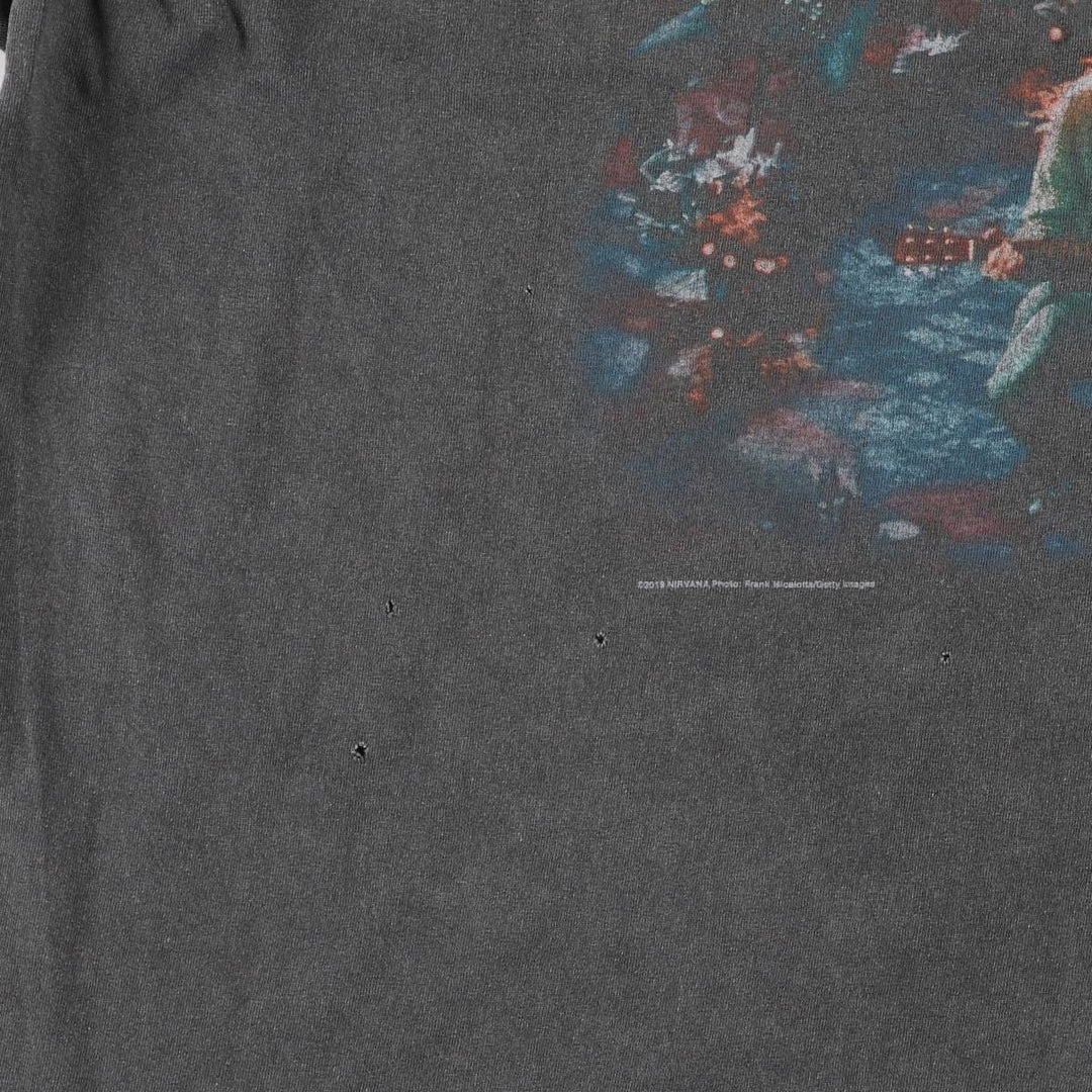 NIRVANA Nirvana Band T-shirt Band T Men's S size cotton gray type Vintage Second Hand