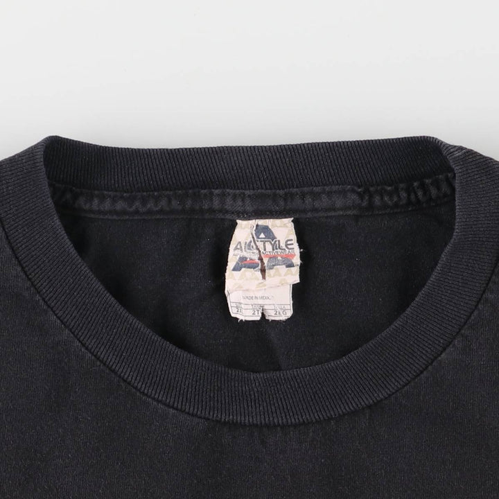 00'S ALSTYLE THE BEATLES Band T-shirt, Band Tee, Men's XXL size, Short sleeve, Vintage cotton black type Vintage Second Hand