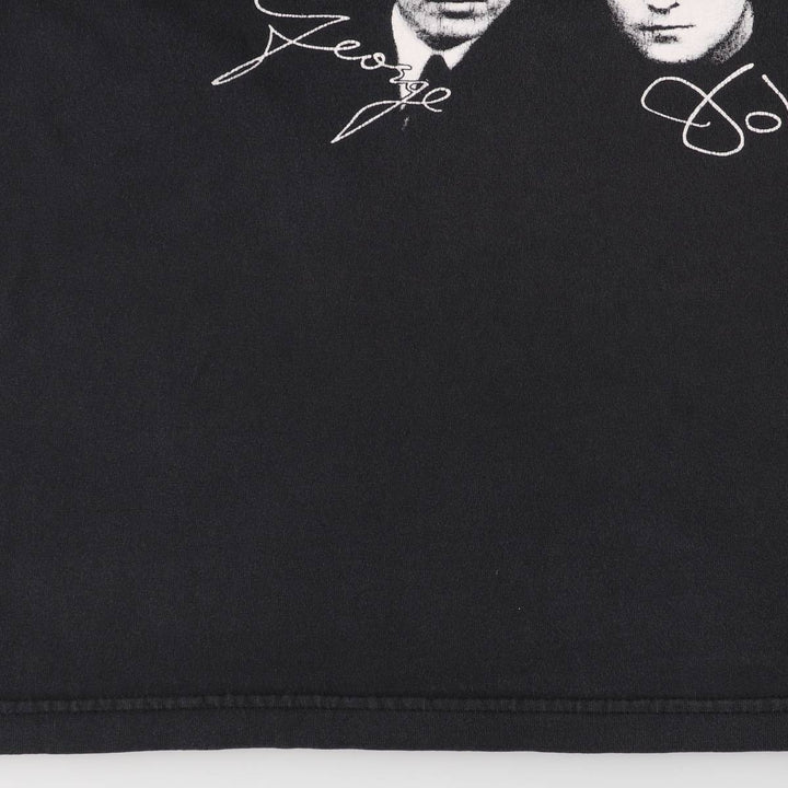 00'S ALSTYLE THE BEATLES Band T-shirt, Band Tee, Men's XXL size, Short sleeve, Vintage cotton black type Vintage Second Hand