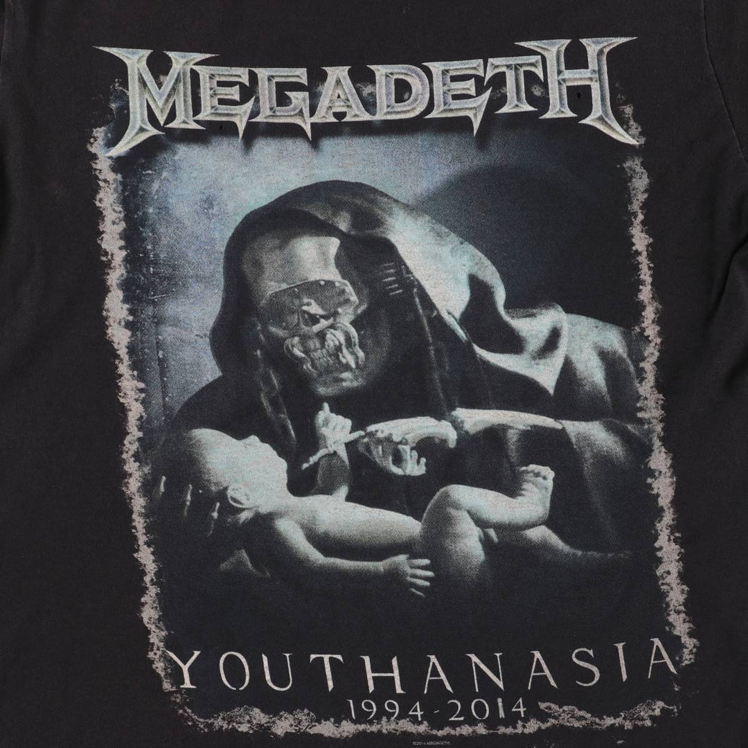 Tultex MEGADETH Band T-Shirt Band TL Men's L Size Short Sleeve cotton black type Vintage Second Hand