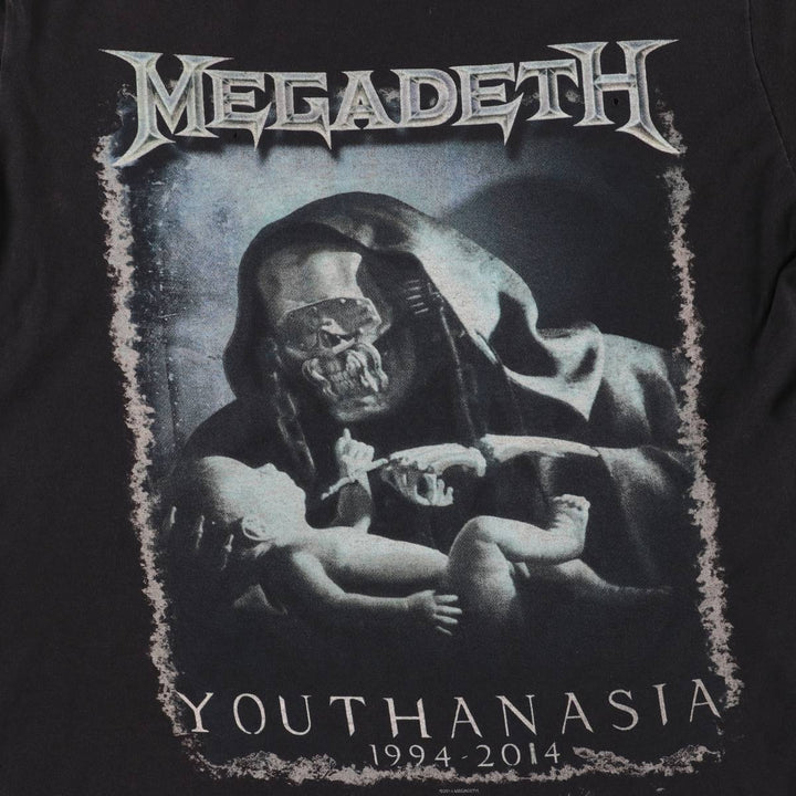 Tultex MEGADETH Band T-Shirt Band TL Men's L Size Short Sleeve cotton black type Vintage Second Hand