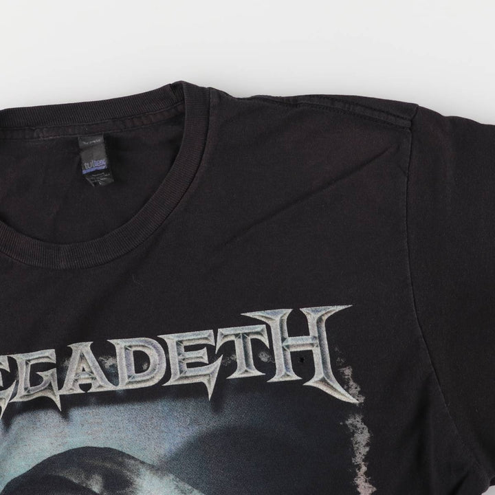 Tultex MEGADETH Band T-Shirt Band TL Men's L Size Short Sleeve cotton black type Vintage Second Hand