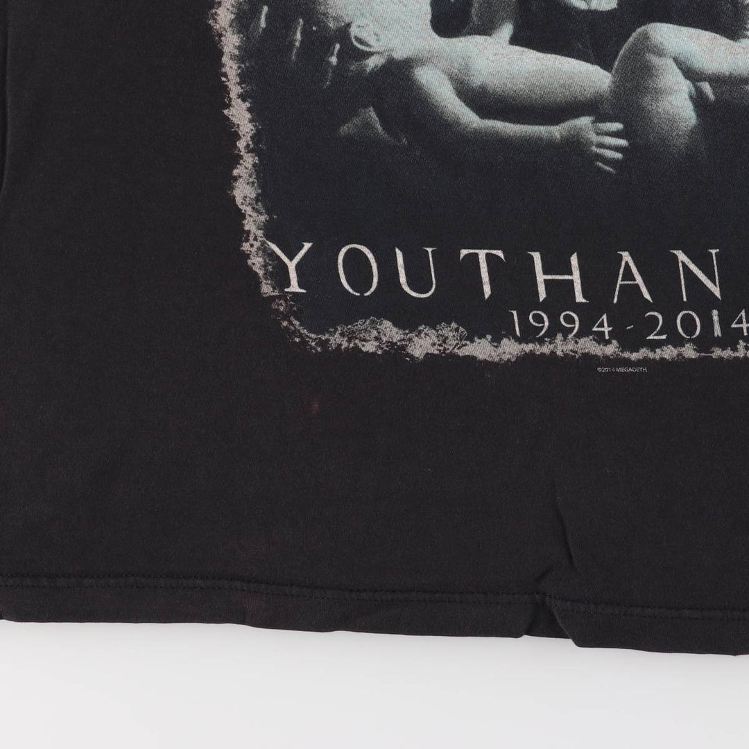 Tultex MEGADETH Band T-Shirt Band TL Men's L Size Short Sleeve cotton black type Vintage Second Hand