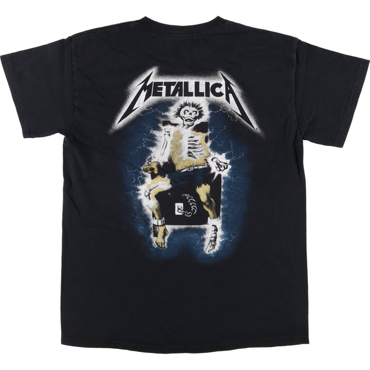 METALLICA Metallica Print Band T-Shirt Band Tee Double-sided Print Men's M cotton black type Vintage Second Hand