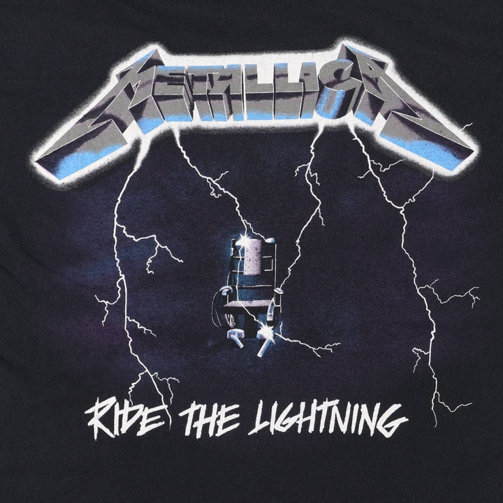 METALLICA Metallica Print Band T-Shirt Band Tee Double-sided Print Men's M cotton black type Vintage Second Hand