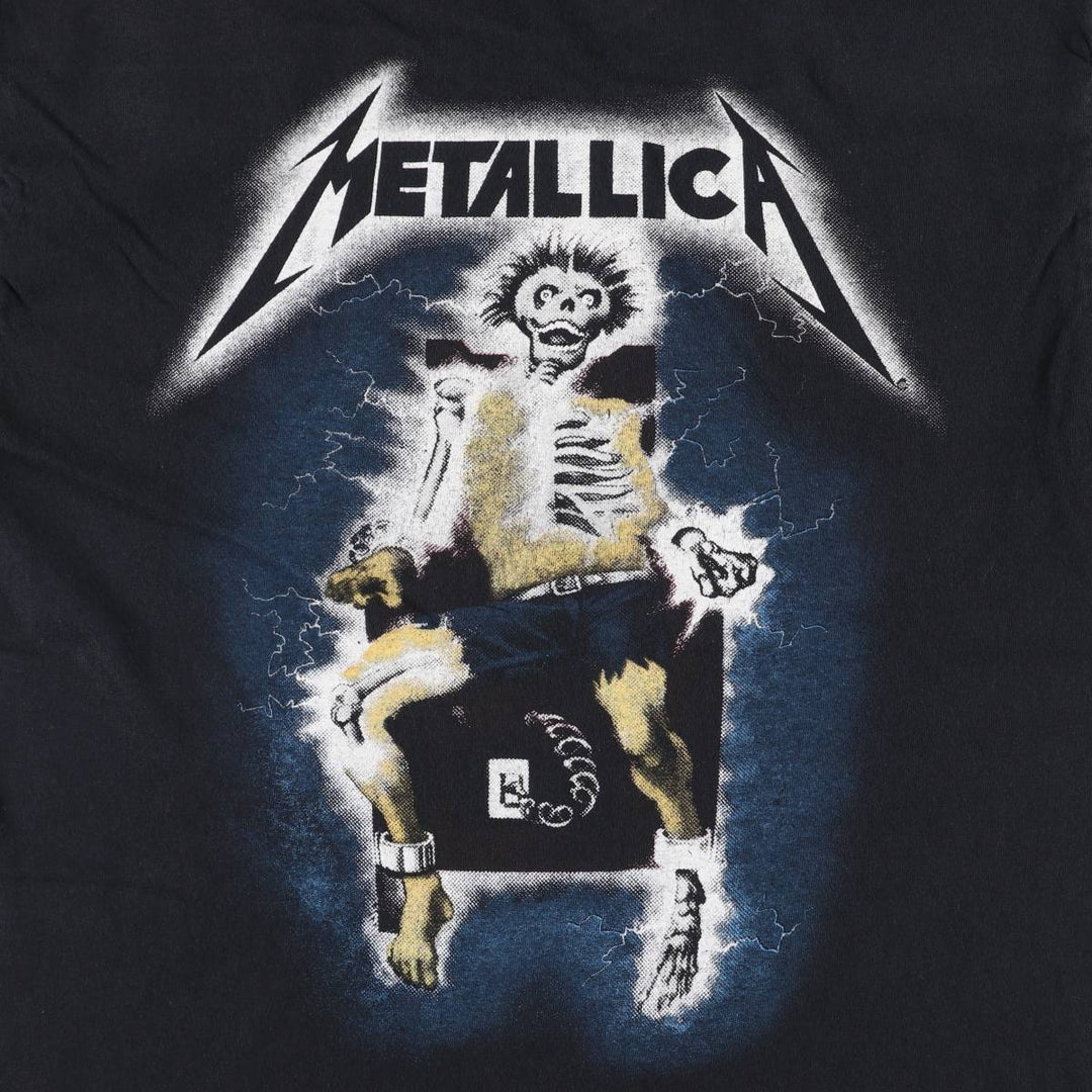 METALLICA Metallica Print Band T-Shirt Band Tee Double-sided Print Men's M cotton black type Vintage Second Hand