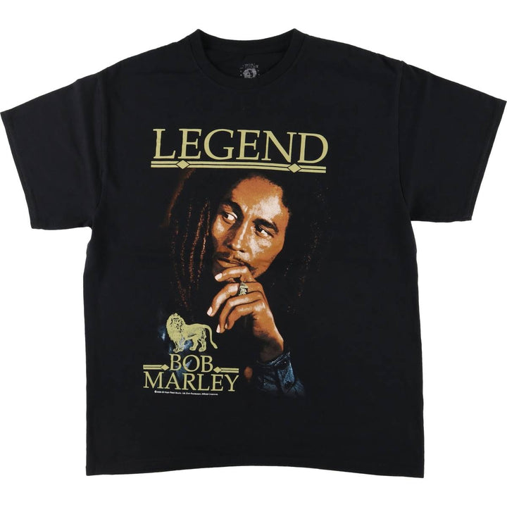 BOB MARLEY Bob Marley Band T-shirt Band T Men's L size cotton black type Vintage Second Hand