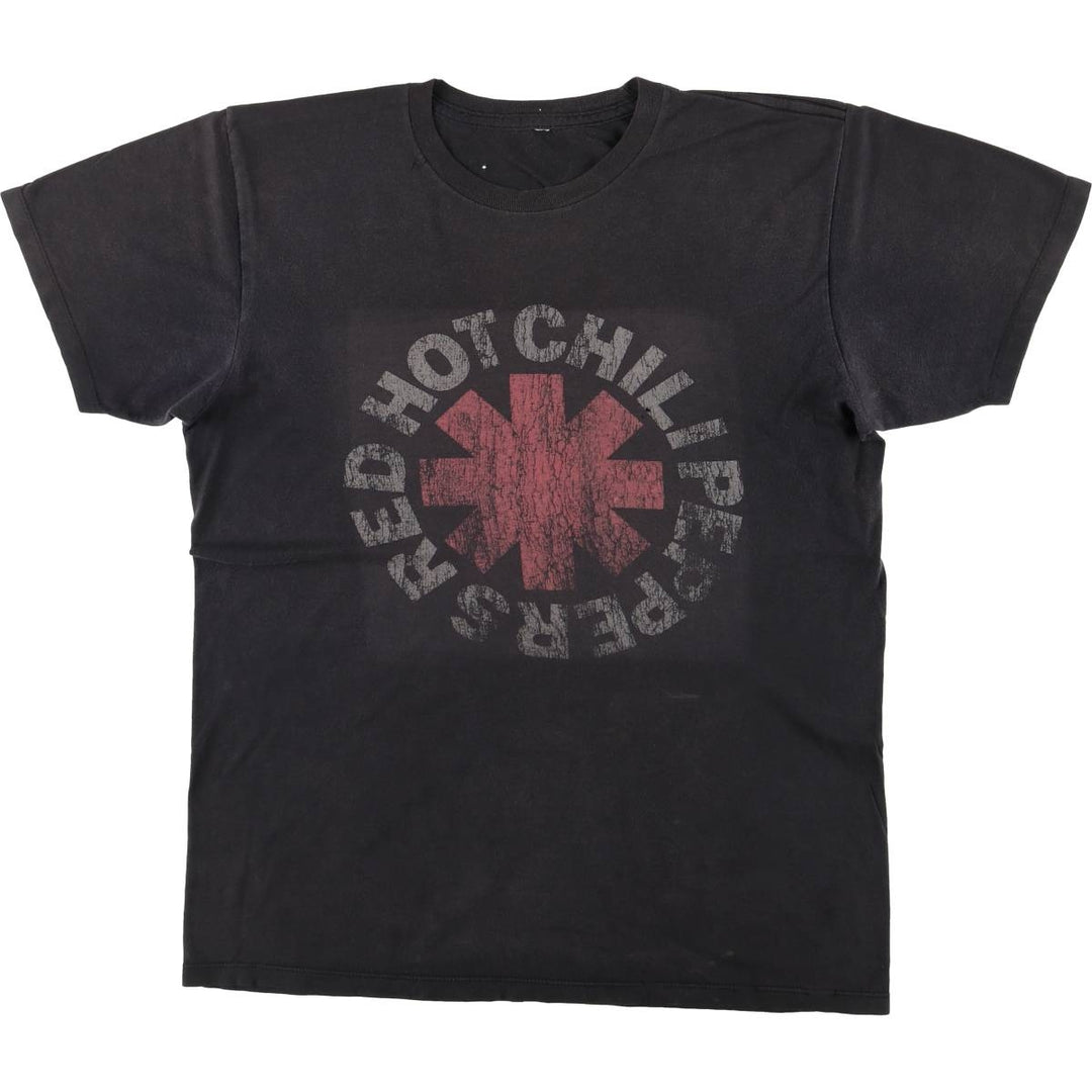 RED HOT CHILI PEPPERS Red Hot Chili Peppers Band T-shirt Band T Men's M size unclear black type Vintage Second Hand