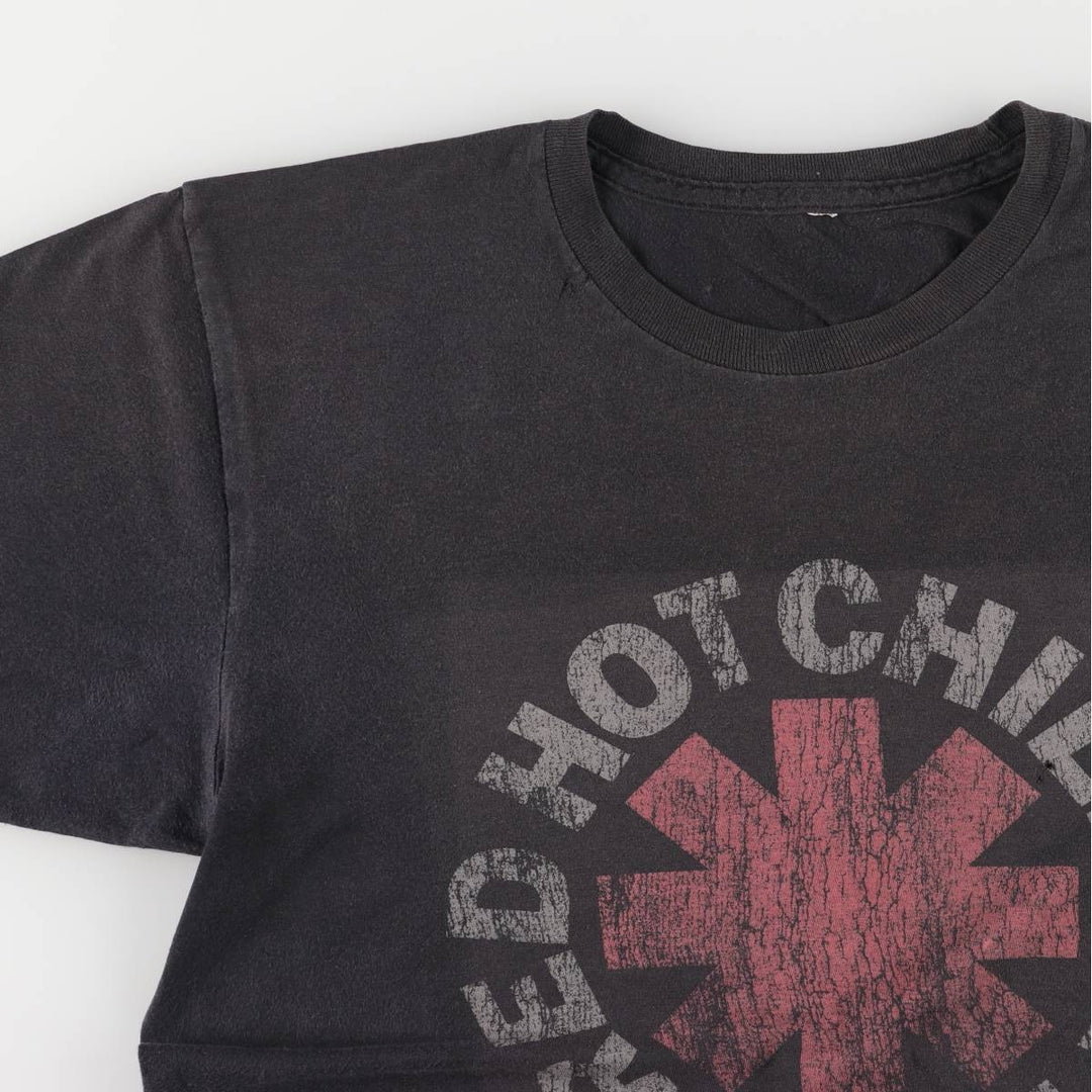 RED HOT CHILI PEPPERS Red Hot Chili Peppers Band T-shirt Band T Men's M size unclear black type Vintage Second Hand