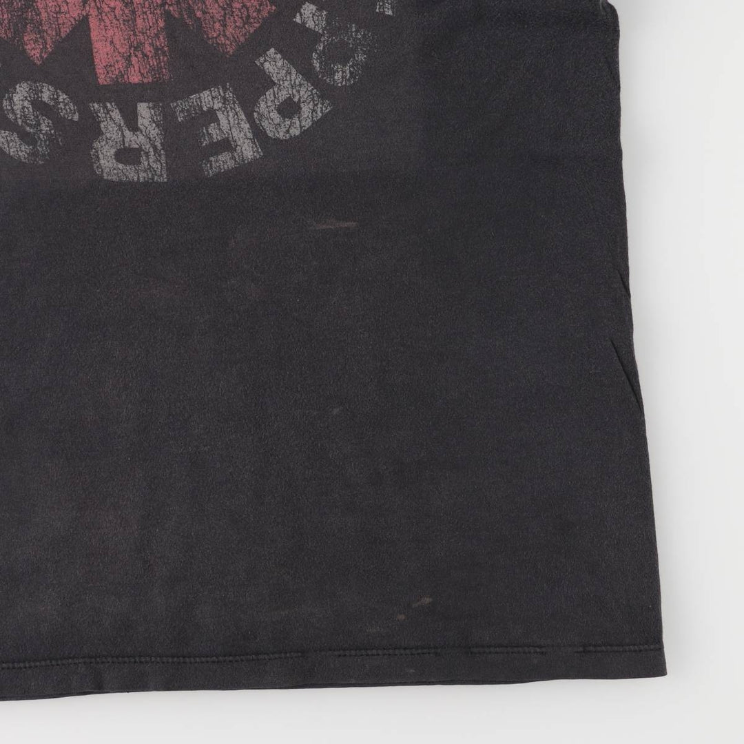 RED HOT CHILI PEPPERS Red Hot Chili Peppers Band T-shirt Band T Men's M size unclear black type Vintage Second Hand