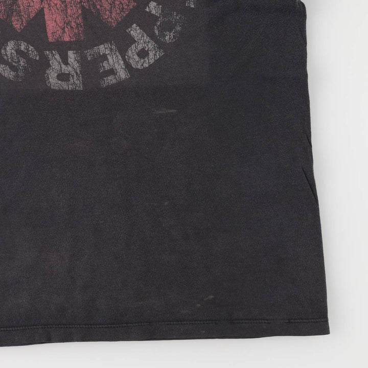 RED HOT CHILI PEPPERS Red Hot Chili Peppers Band T-shirt Band T Men's M size unclear black type Vintage Second Hand